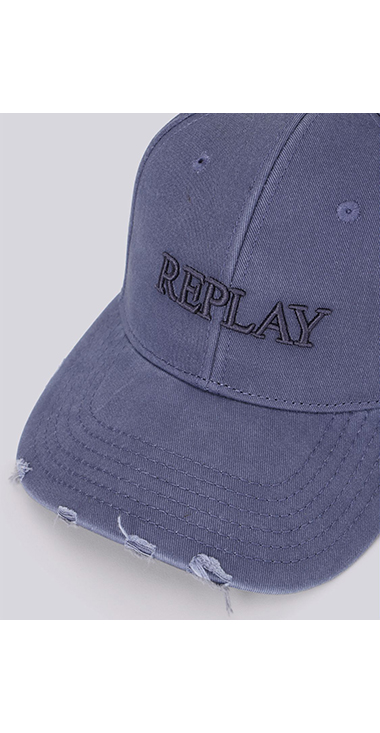 ロゴ刺しゅう入りダメージCAP 詳細画像 ブルーグレー 3